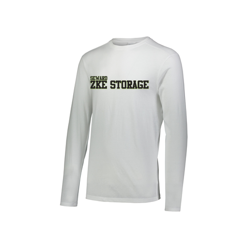[3076.005.S-LOGO1] Youth LS Ultra-blend T-Shirt (Youth S, White, Logo 1)